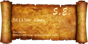 Stiller Emma névjegykártya
